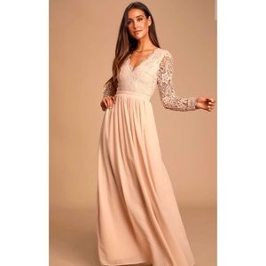Lulus Awaken My Love Blush Maxi Dress